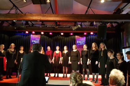 Joint performance in Stockholm of Bulgarian folk songs by Perunika choir and Sedjanka choir